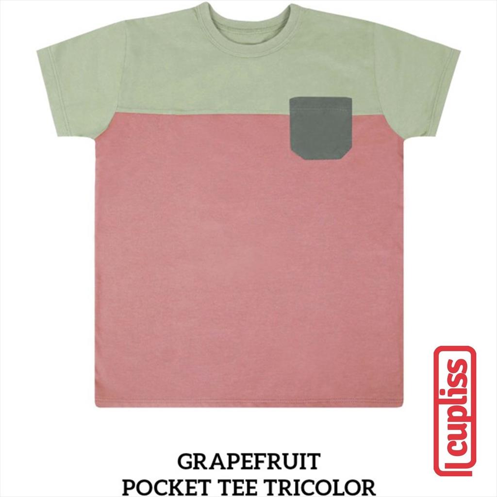 Little Palmerhaus Pocket Tee Tricolor Kaos Oblong Anak Grapefruit