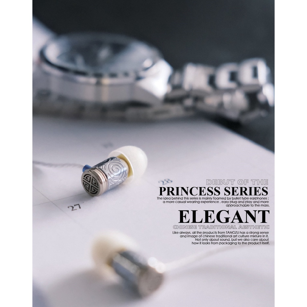 Tangzu Princess Changle Hifi In Ear 6mm Micro Dynamic Earphone Monitor Audio Musik Audiophile Earbud