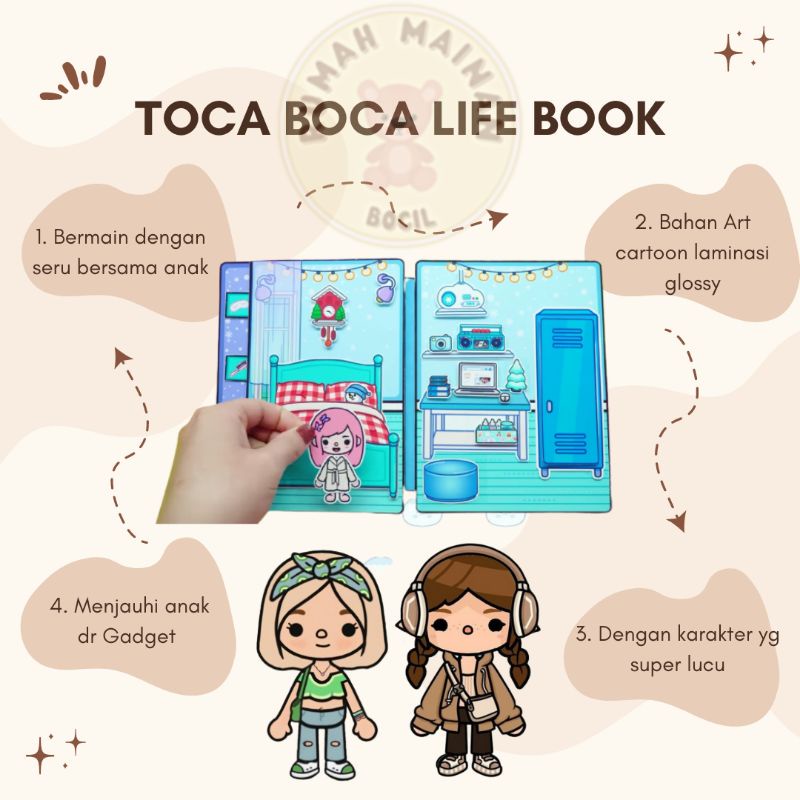 TOCA BOCA LIFE TOCA BOCA BUSY BOOK BUKU ANAK TOCA BOCA BUKU MAINAN KERTAS POP UP TOKA BOKA KERTAS MA