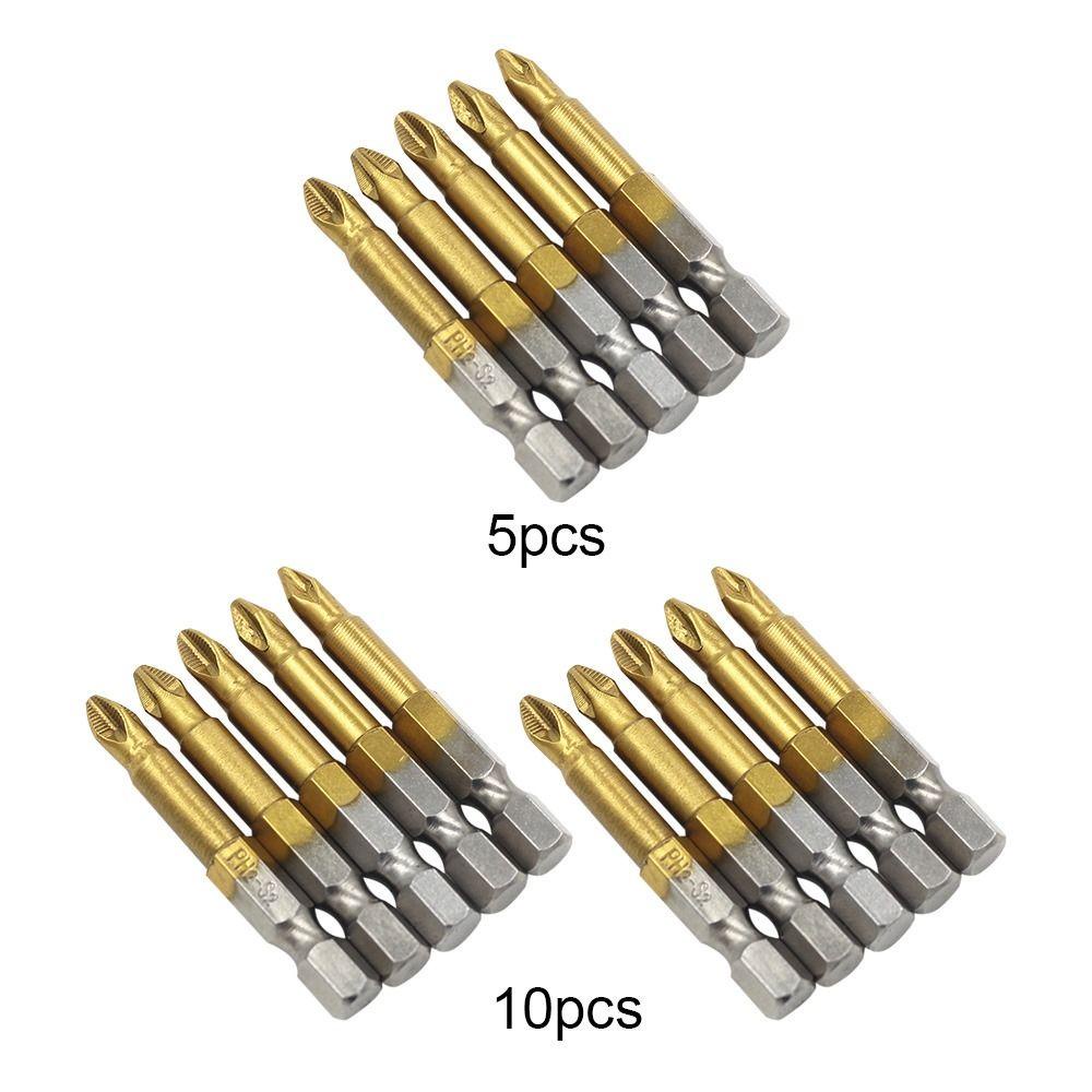 TOP Obeng Tips Set Mata Hex Shank Kualitas Tinggi Lapis Titanium