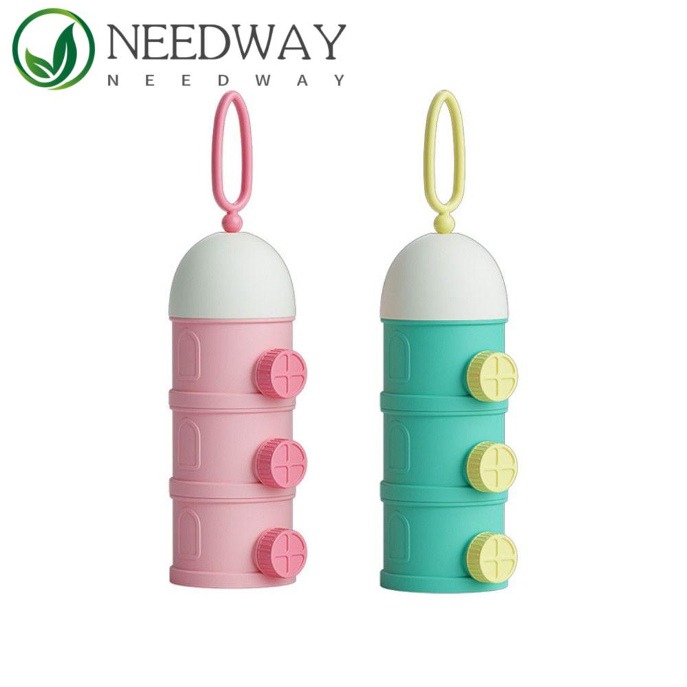 Needway  Kotak Penyimpanan Susu Bayi Portabel Makan Anak Lunch Box Snack Box Kartun Susu Bubuk Food Container