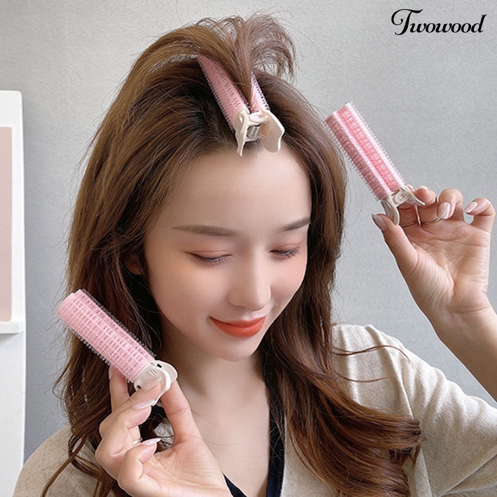 Twowood 2pcs Klip Volumizing Rambut Heatless Seamless Instan Meningkatkan Volume Rambut DIY Rambut Bengkak Tanpa Listrik Pengeriting Rambut Alat Styling Rambut