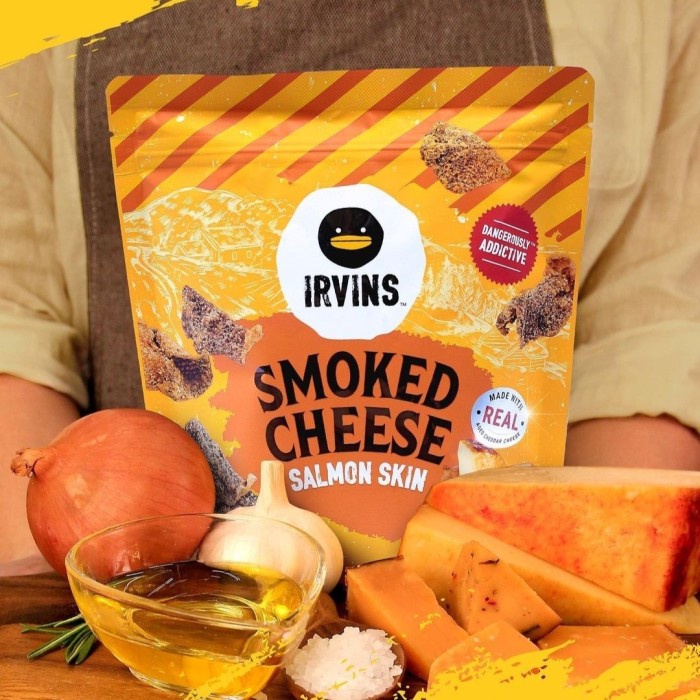 

Bisa COD~Promo Spesial IRVINS Smoked Cheese Salmon Skin 80 Gram