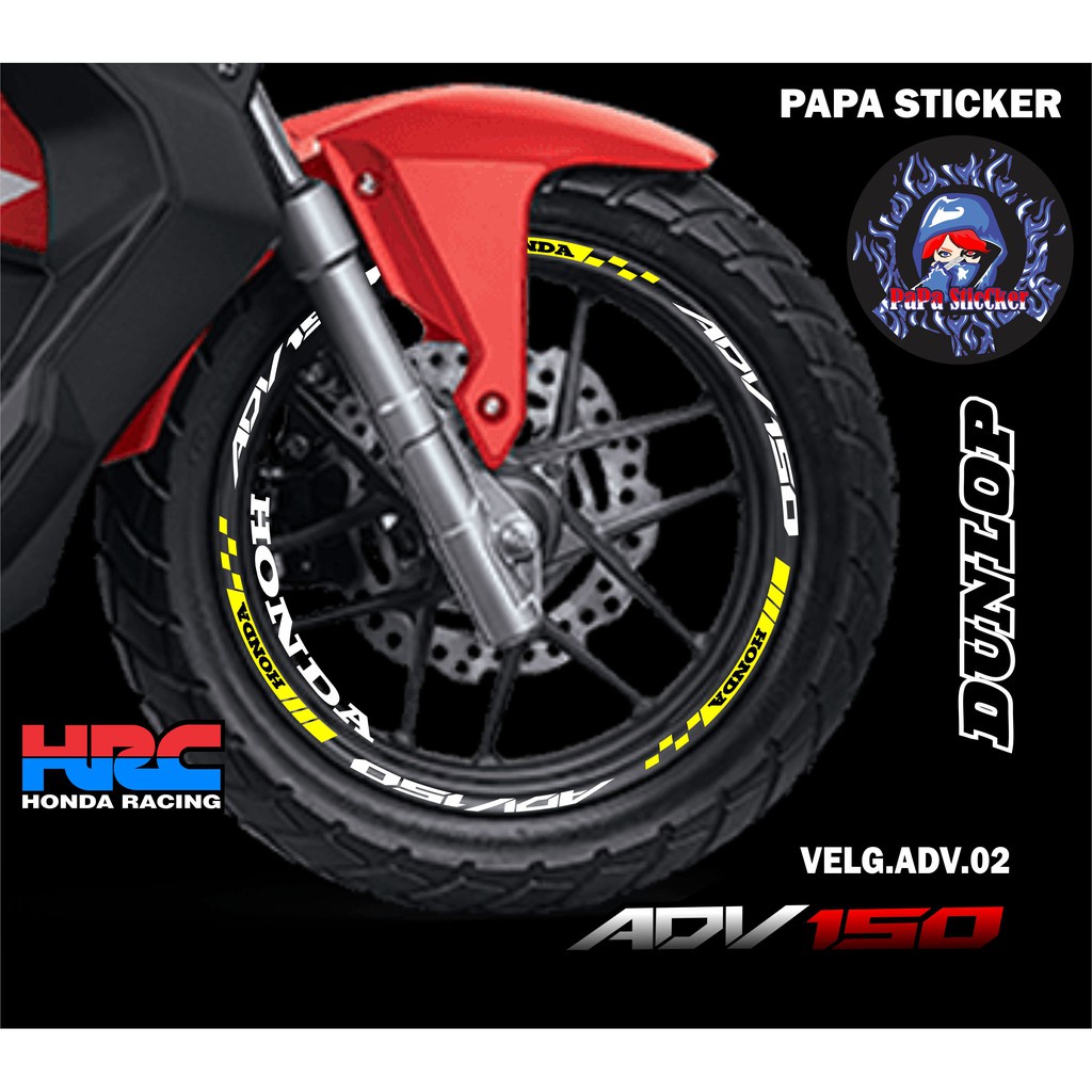 STIKER VELG ADV CUTTING STICKER VELG ADV 150 CUTTING VARIASI HONDA ADV LIS BAN/VELG 02