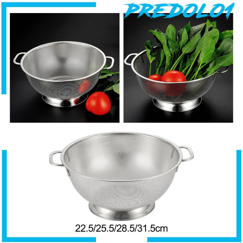 [Predolo1] Saringan Dapur 304stainless Steel Dengan Gagang Non Slip Sink Strainer Bowl