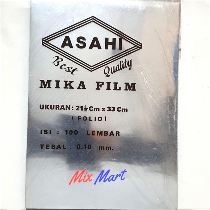 

Mika Jilid Film Asahi ukuran A4 / F4 tebal 0.10 mm - FOLIO