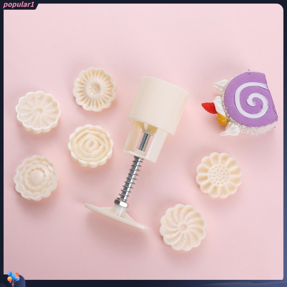 Populer 6gaya Bulat Bunga Baking Fondant Pastry Cookies Cutter