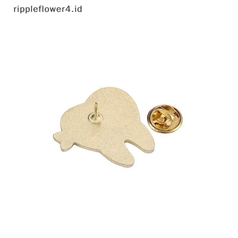 {rippleflower4.id} Kreatif Kesehatan Mulut Enamel Pin Gigi Bajak Laut Bros Kerah Lencana Aksesoris Kartun Dokter Gigi Fashion Perhiasan Hadiah~