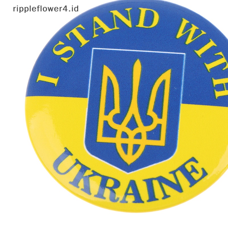 {rippleflower4.id} 1pc Bros Diplomat Ukraina Bendera Negara Pin Kerah Lencana Pin Kerah~