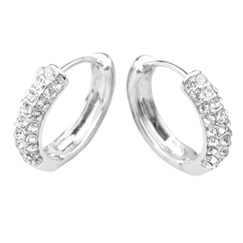 Cubic Zircon Hoop Earrings Untuk Wanita Pria Huggie Cartilage Cuff Bulat Lingkaran Anting Pernikahan Perhiasan Aksesori