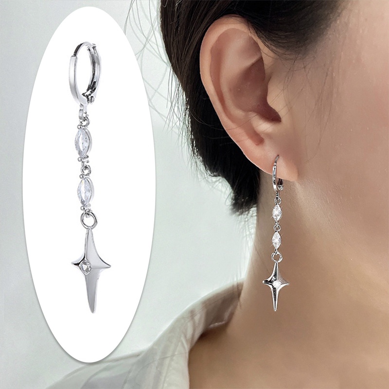 Baru Korea Fashion Punk Berongga Cinta Hati Bintang Drop Anting Rock Keren Wanita Cross Earings Untuk Lady Gadis Hadiah Perhiasan