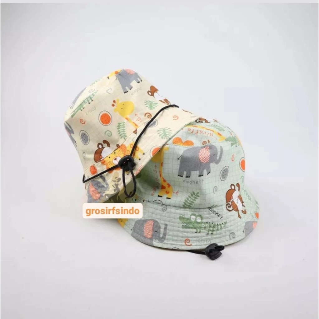 Bucket Hat Anak Tali/ Bucket Anak Karakter/ Topi Bucket Keren