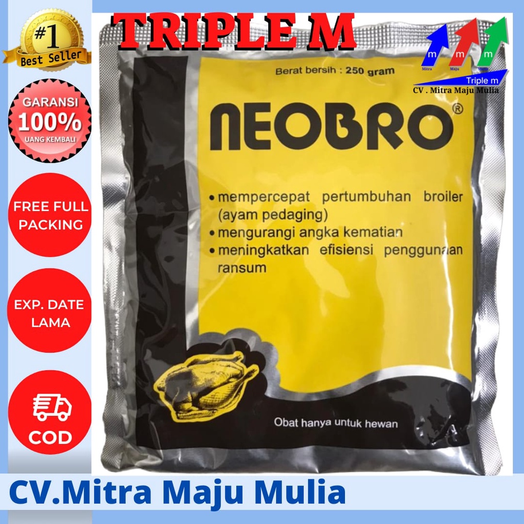 NEOBRO 250 Gram MEDION Vitamin Penambah Berat Penggemuk Ayam Broiler Unggas