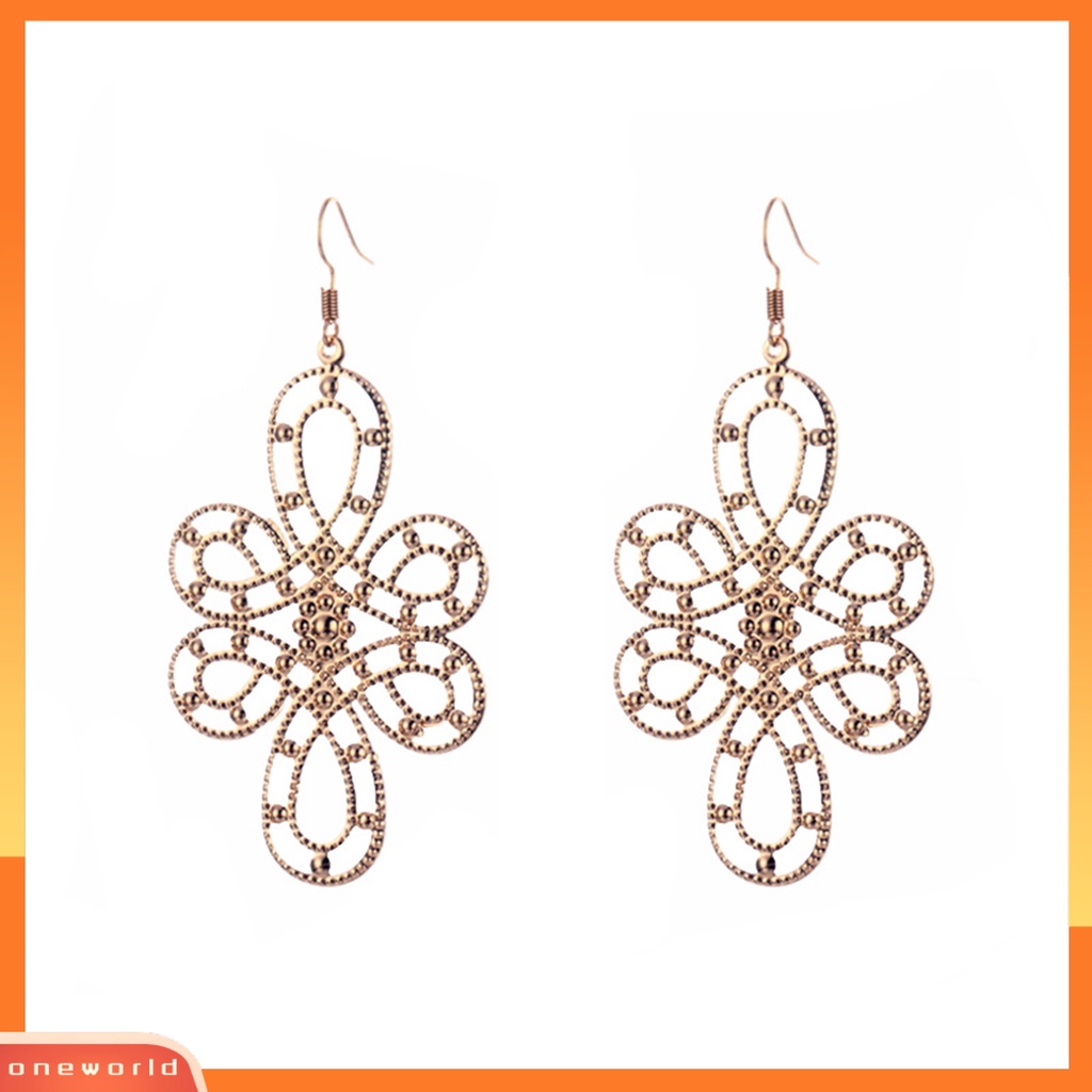 [WOD] 1pasang Anting Menjuntai Bentuk Indah Bahan Alloy Tahan Karat All-Match Gaya China Geometris Kait Anting Hadiah Ulang Tahun