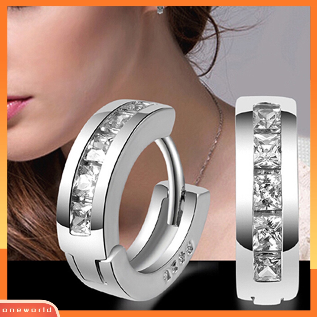 [WOD] Ear Clip Kancing Telinga Berlian Imitasi Lapis Silver Berkilau Untuk Pesta