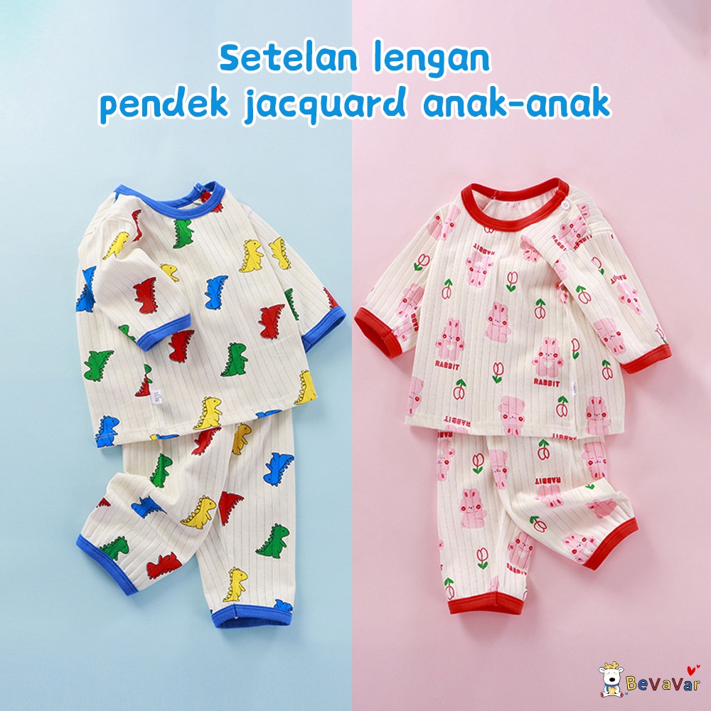 BEVAVAR setelan panjang bayi 1set /Piyama Bayi Import laki laki perempuan