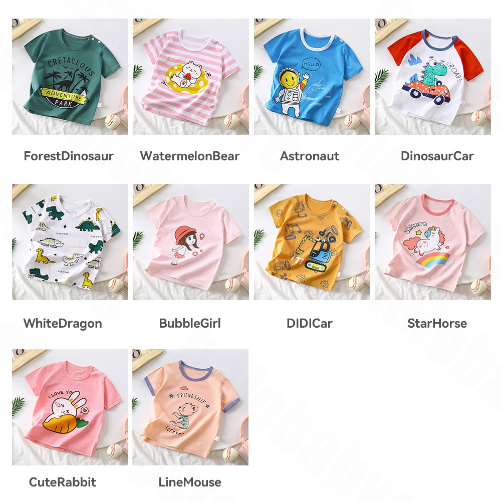 Halo Baby 1-4 Tahun Baju Bayi / Baju Kaos Anak/T-shirt anak Lengan Pendek/Kaos Anak Laki Laki Perempuan