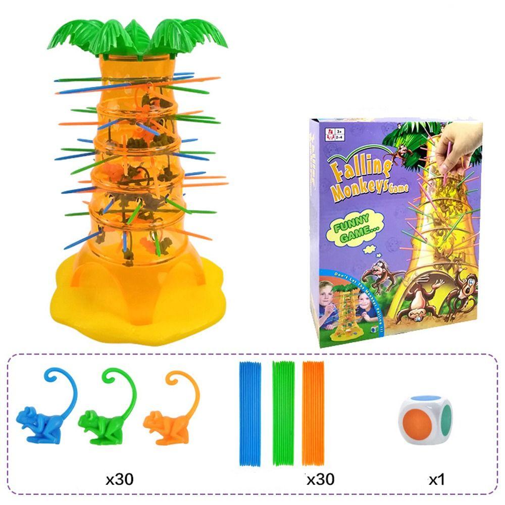 NEEDWAY Needway Mainan Permainan Meja Untuk Anak Perempuan Permainan Kognitif Montessori Mainan Keluarga Pesta Monyet Pohon Mendaki Belajar Dini Edukasi Turn Monkeys Down Toy