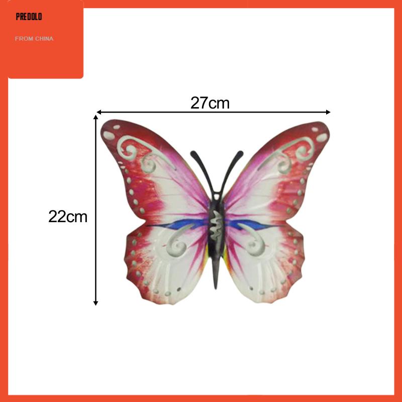 [Predolo] Butterfly Metal Wall Art Decors Background Farmhouse Patung Dinding Gantung