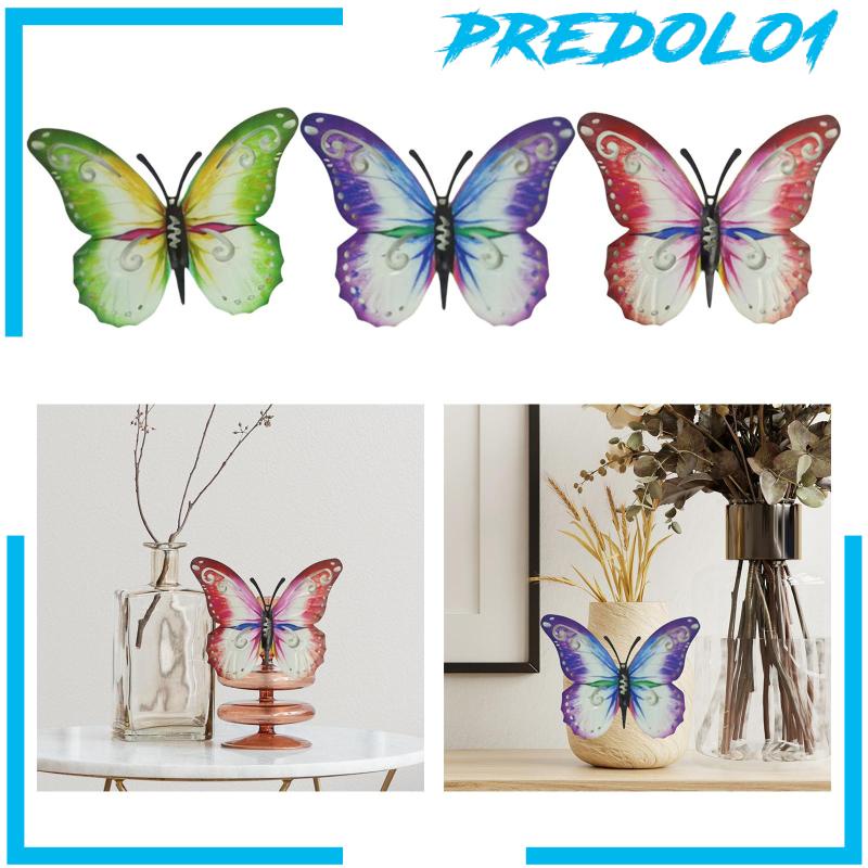 [Predolo1] Butterfly Metal Wall Art Decors Background Farmhouse Patung Dinding Gantung