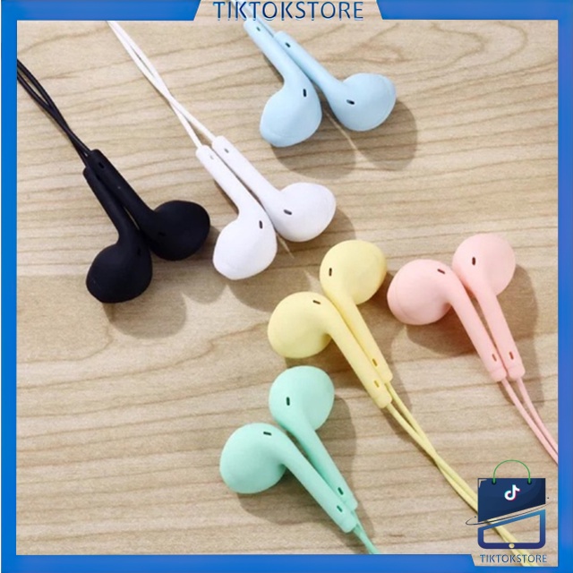 TIKTOK - D6100 Earphone / Headset Macaron Matte U19 H681 / Handsfree U19 Macaron Mate Color Hifi Extra Bass