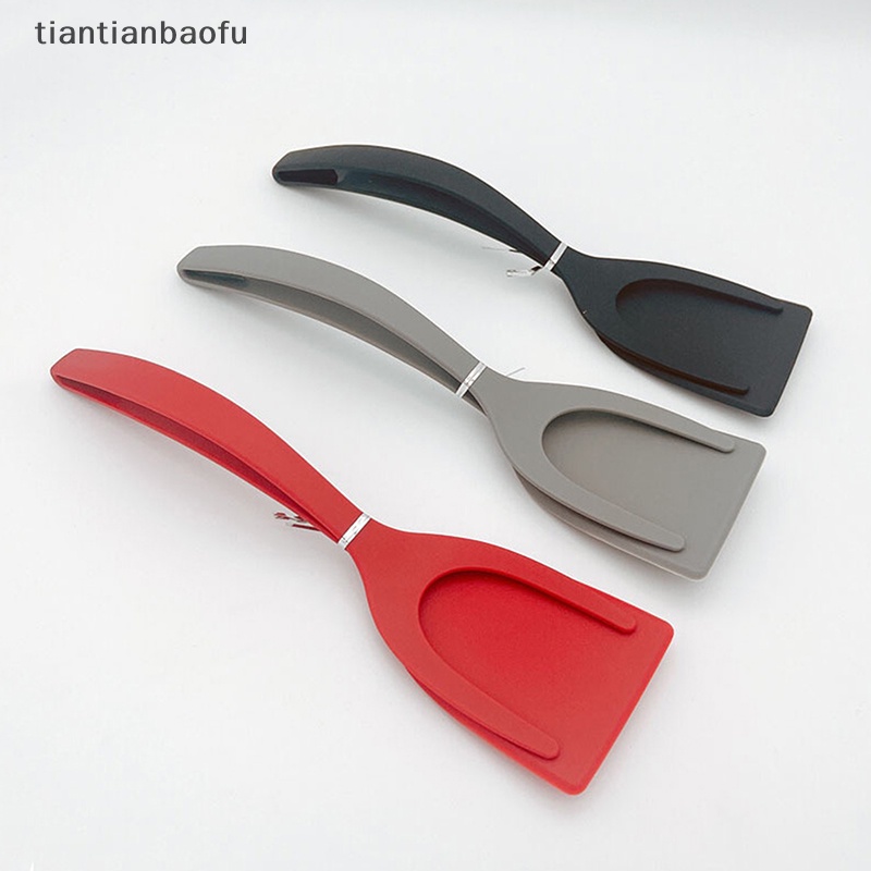 [tiantianbaofu] Spatula Nylon Two-in-one Penjepit Makanan Non-Dalam-Satu Spatula Omelet Dapur Gadget Butik