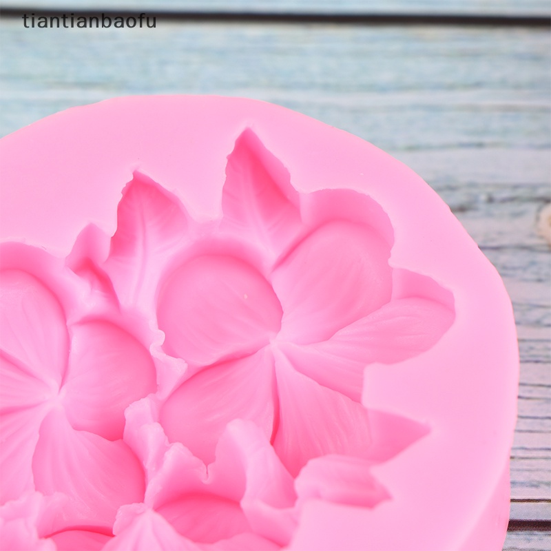 [tiantianbaofu] 1pc Cetakan Silikon Bentuk Bunga Gardenia Plumeria Rubra Cetakan DIY Alat Kue Butik