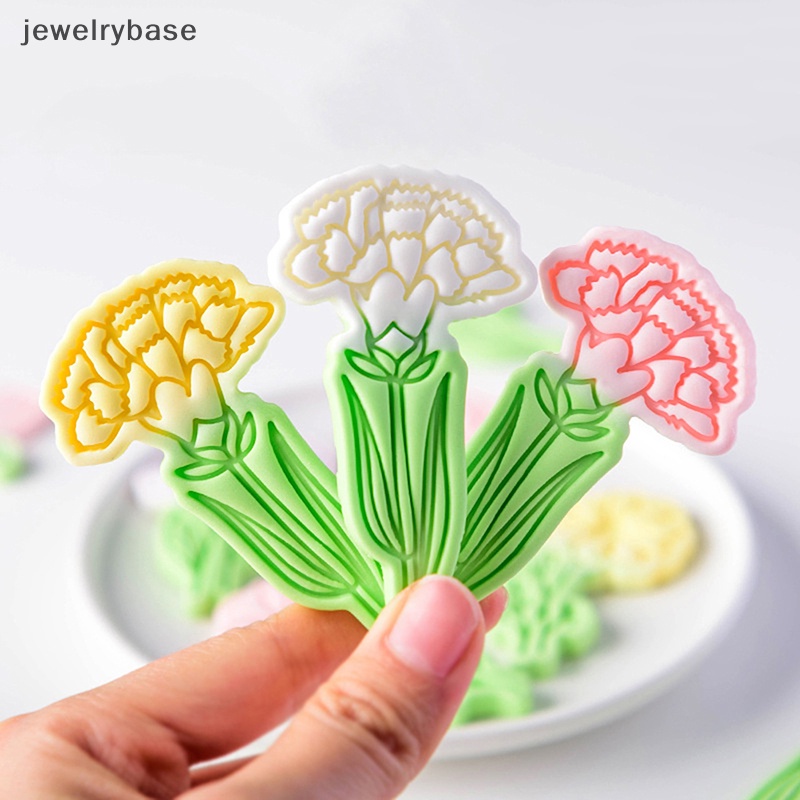 [jewelrybase] Cetakan Kue Kering Bentuk Bunga Ditekan Tangan Cookie Mold Dekorasi Kue Baking Tool Butik