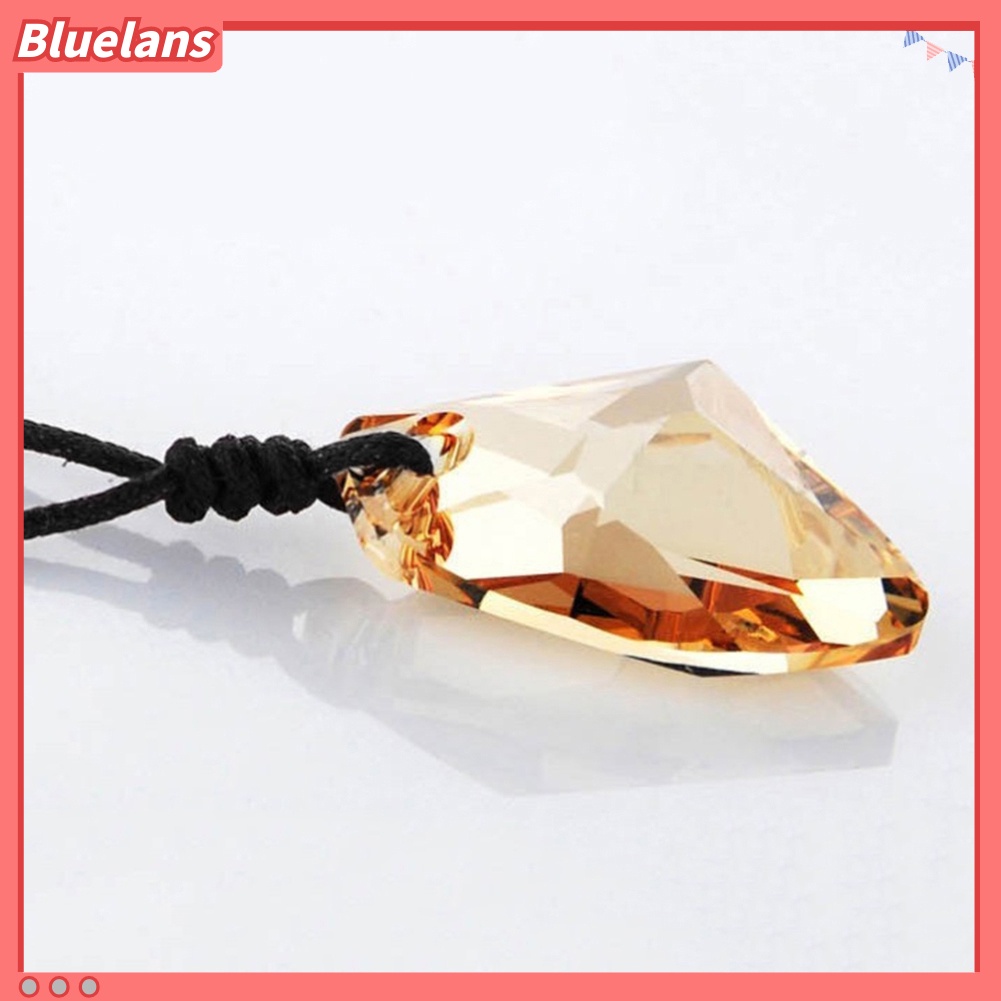 [BLS] Fashion Pria Wanita Kristal Imitasi Liontin Tali Yang Dapat Disesuaikan Kalung Perhiasan Hadiah