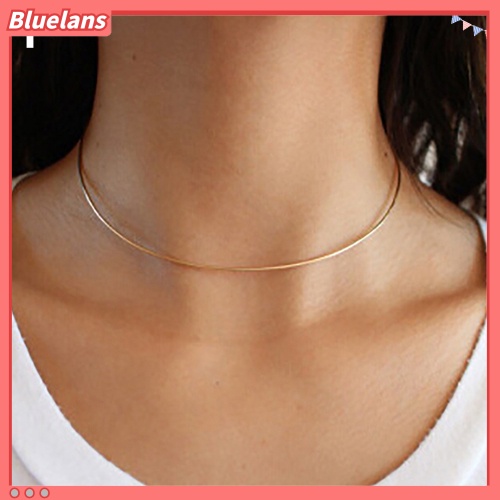 [BLS] Wanita Lady Fashion Desain Sederhana Semua Cocok Kerah Halus Kalung Choker Perhiasan