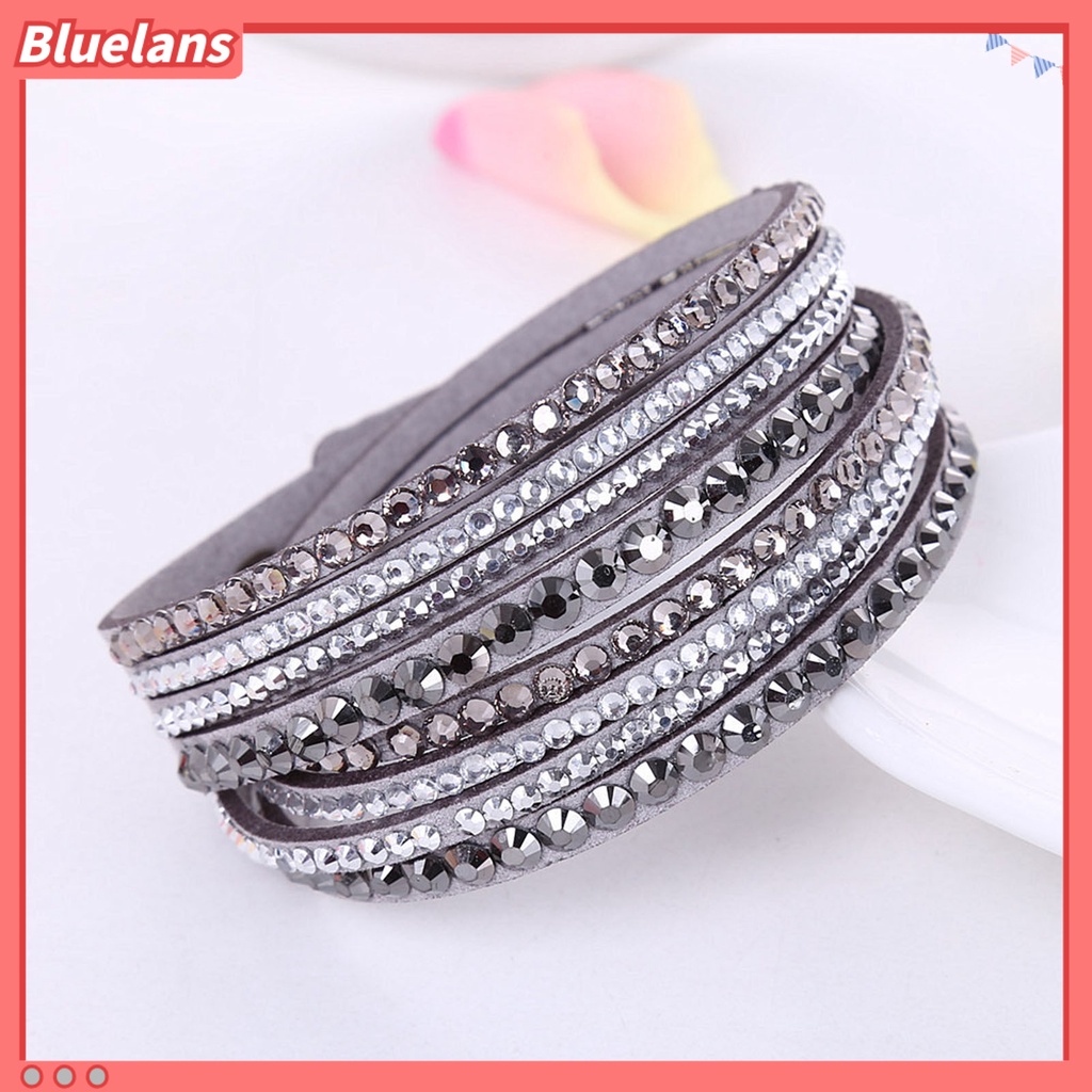 [BLS] Gelang Wanita Multi-layer Perhiasan Berlian Imitasi Gelang Bohemian Indah Untuk Pantai