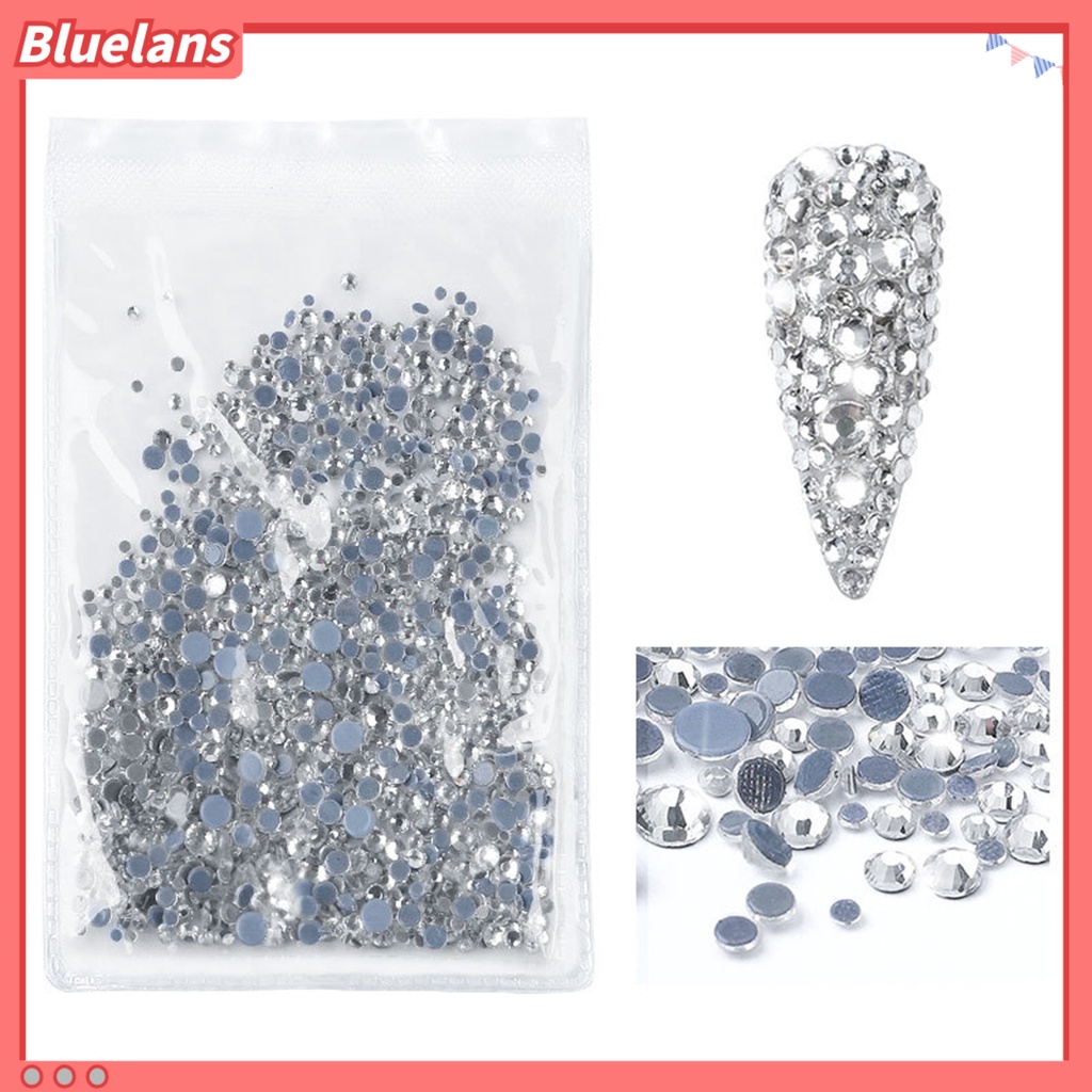 [BLM] 1440pcs /Set DIY Indah Kuku Berlian Imitasi Glitter Indah Kaca Kuku Flash Perhiasan Untuk Wanita