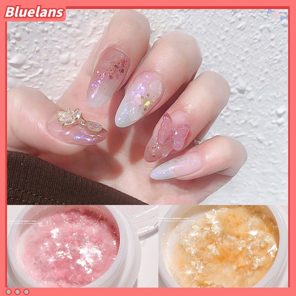 [BLM] 1kotak Dekorasi Kuku Ultra-Tipis Finishing Mengkilap Warna Cerah Indah Mudah Diterapkan Menakjubkan Efek Visual Bubuk Nail Art Paillette Flakes DIY Kerajinan Ornamen Perlengkapan Kuku