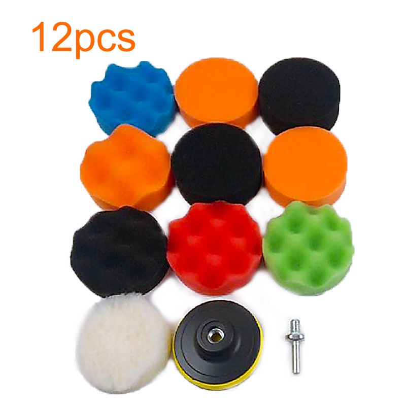 Medan Promo Paket Busa Poles Polishing Woolen Motor Mobil Body Set 7 12 22 5 4 8 Pcs 3 inch Coumpond