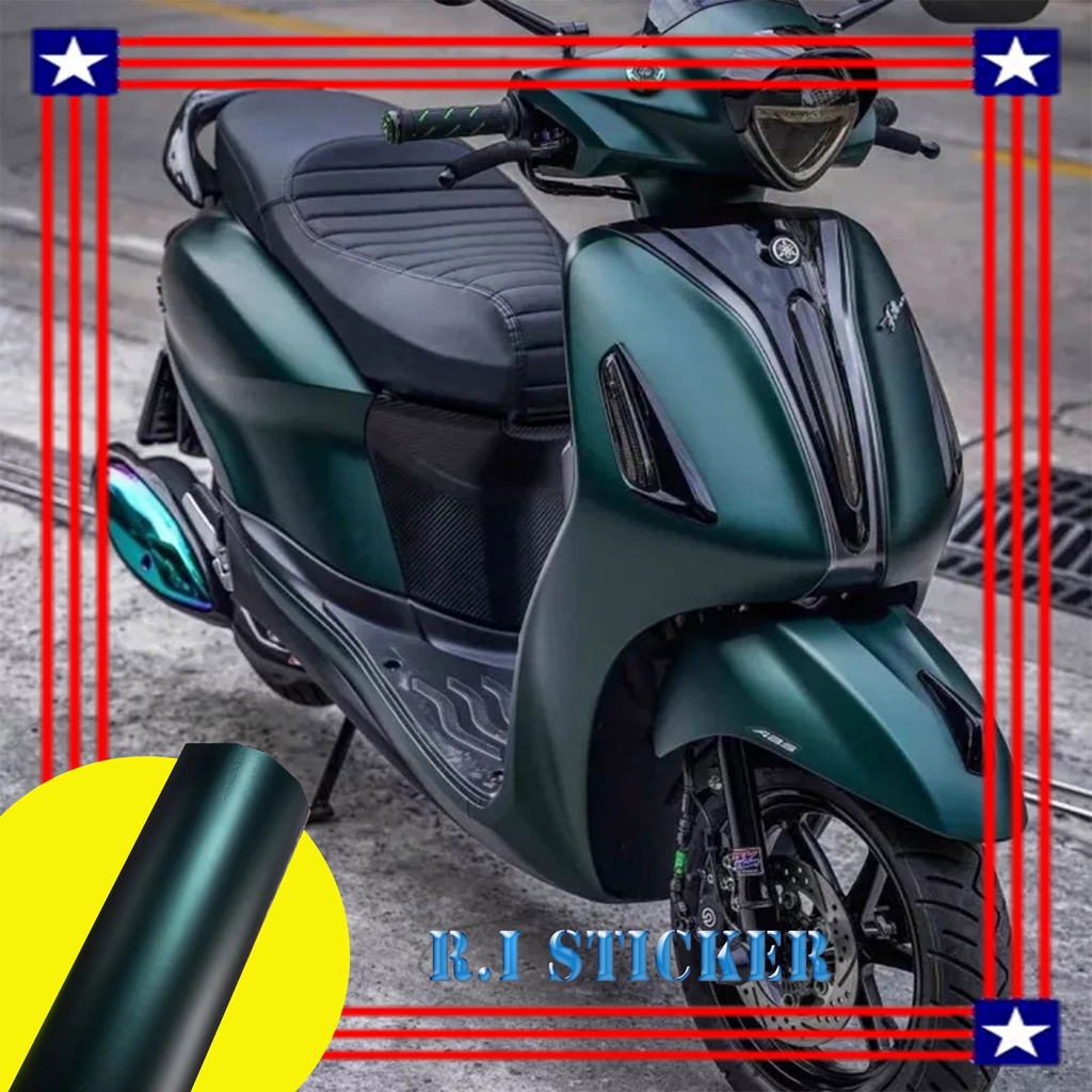 Skotlet Stiker Hijau Army Skotlet Hijau Tua Mett Doff Scotlite Motor Hijau Army Sticker Hijau Satin 