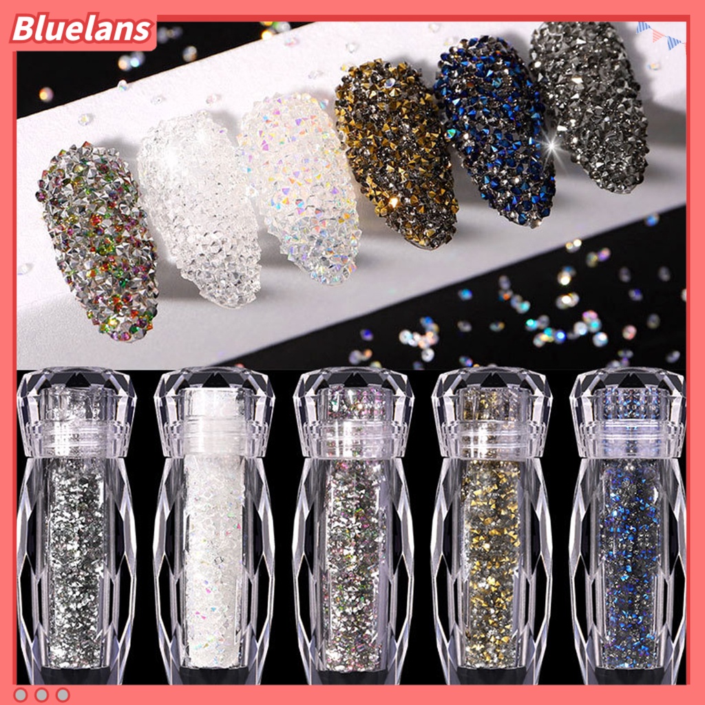 [BLM] 1botol Kuku Berlian Imitasi Glitter DIY Resin Wanita Manikur Peri Mikro Manik-Manik Kristal Imitasi Untuk Gadis