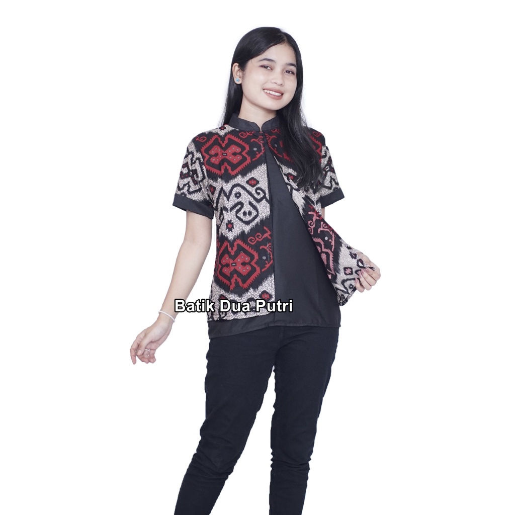 Couple Batik Wanita Pakaian Kemeja Pria - Blouse Wanita Modern Merput