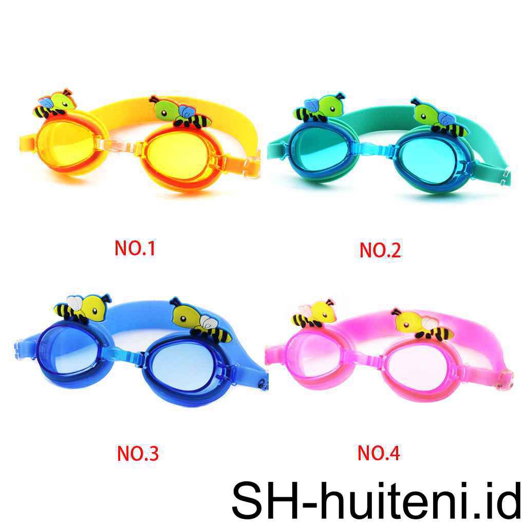 Silikon Anak Anti Kabut Lebah Kacamata Renang Kolam Renang Safety Children Swim Glasses