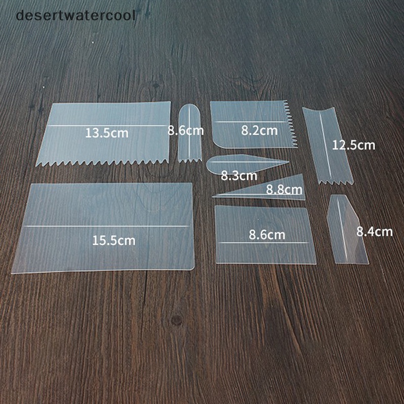 Deid 9pcs Scraper Kue Cream Spatula Pemotong Kue Pastry Cetakan Baking Decorag Tools Martijn