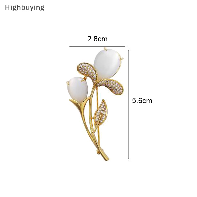 Hbid Fashion Wanita Bunga Tulip Bros Pin Kerah Lapel Syal Decor Perhiasan Wanita Garment Aksesoris Pakaian Glory