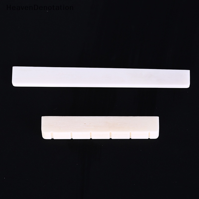 [HeavenDenotation] Bagian Gitar Putih 6 String Gitar Klasik Tulang Bridge Saddle And Nut Set HDV