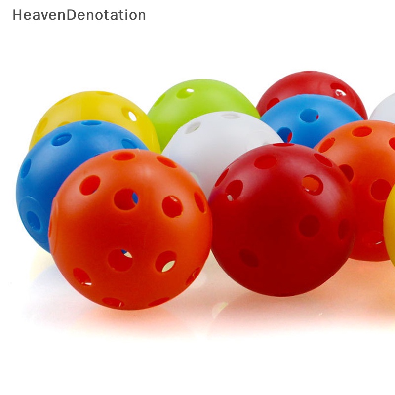 [HeavenDenotation] 10pcs Bola Golf Indoor Outdoor Whiffle Airflow Latihan Golf Bola HDV