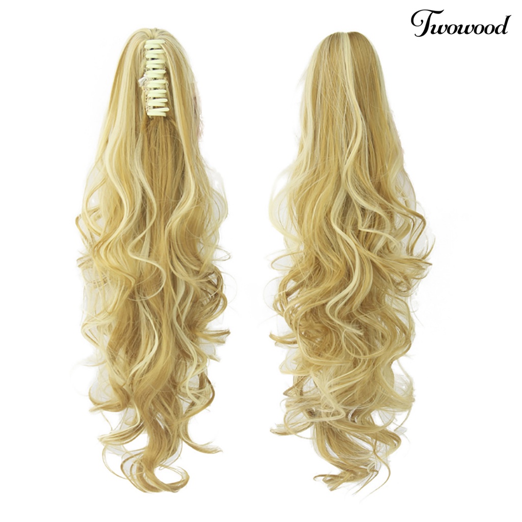 Twowood Wanita Fashion Panjang Berbulu Keriting Palsu Ponytail Wig Sopak Rambut Palsu Hadiah