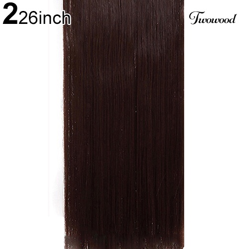 Twowood Womens Girls Fashion 5buah/8 Buah Klip Dalam Ekstensi Rambut Kecantikan Lurus