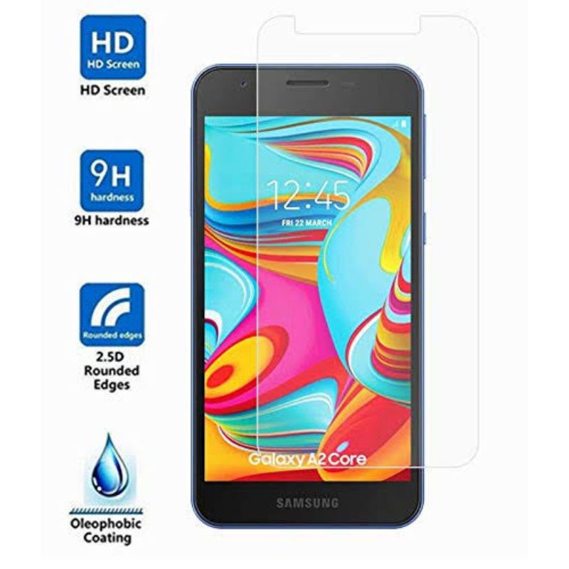 samsung a2 core tempered glass transparant A2 crore full screen