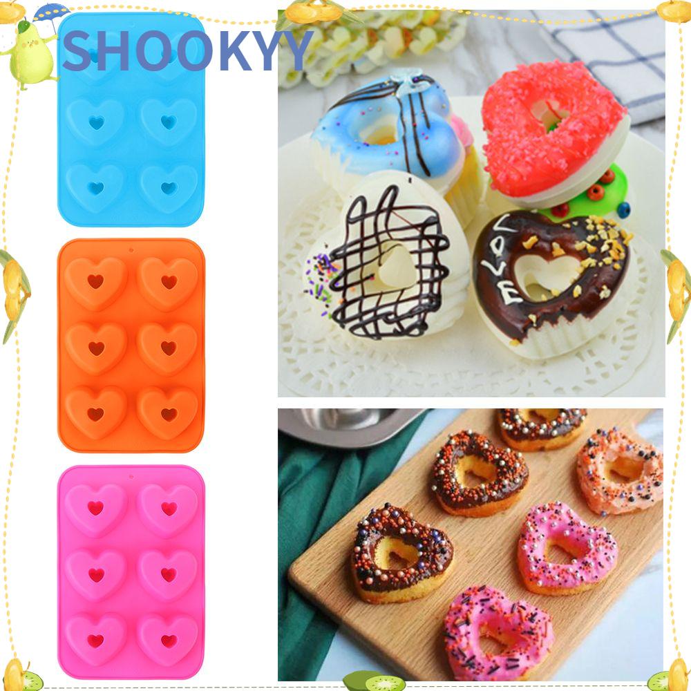 Chookyy Donut Pan Cetakan Kue Anti Lengket Pastry Tools Bentuk Hati Baking Tray