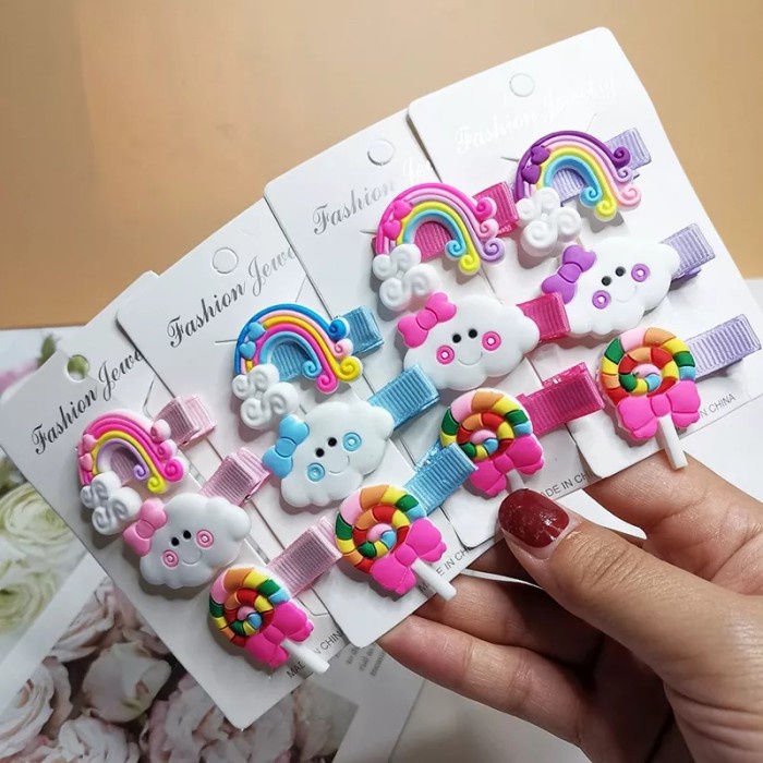 Jepit Rambut Unicorn Anak 3in1 Perempuan Cewek Hiasan Kepala