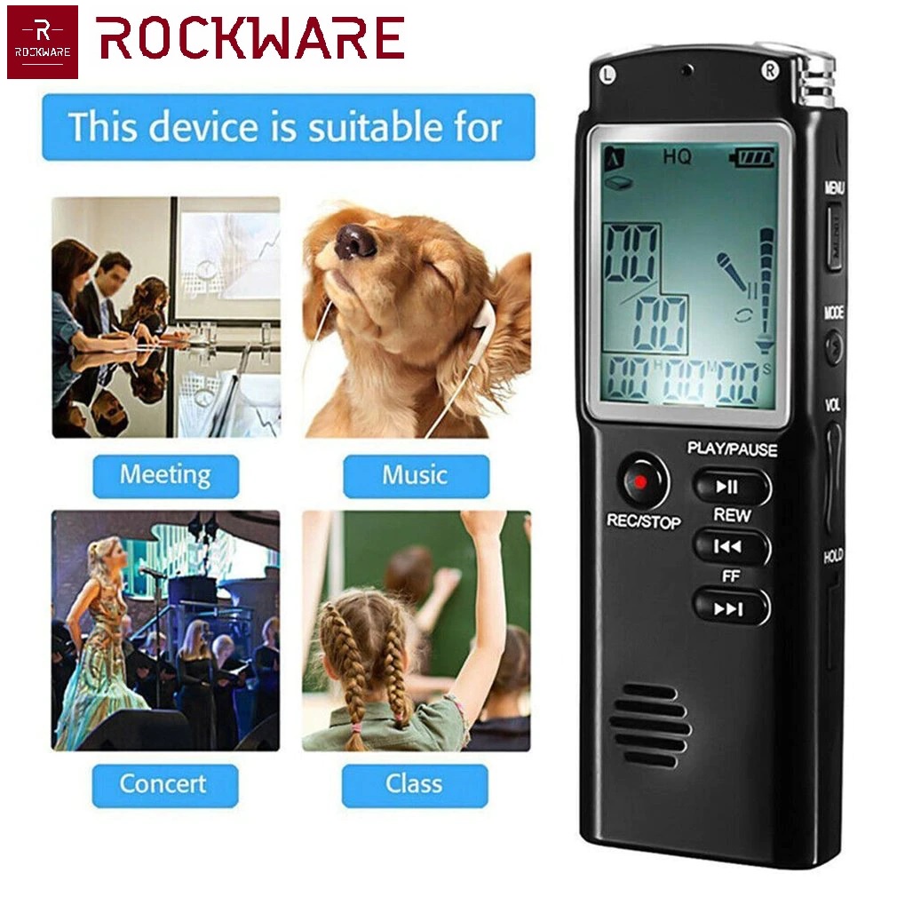 AKN88 - ROCKWARE RW-AVR02- Professional Audio Voice Recorder 8GB - Dictaphone