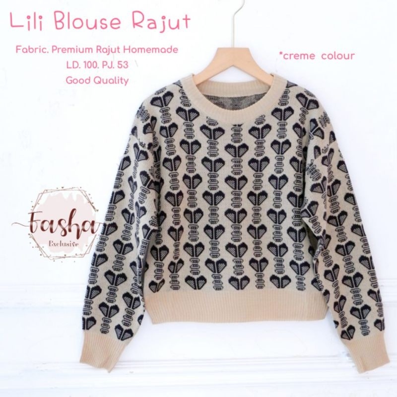 LILI BLOUSE RAJUT ORI FAHSA | Premium Rajut handmade