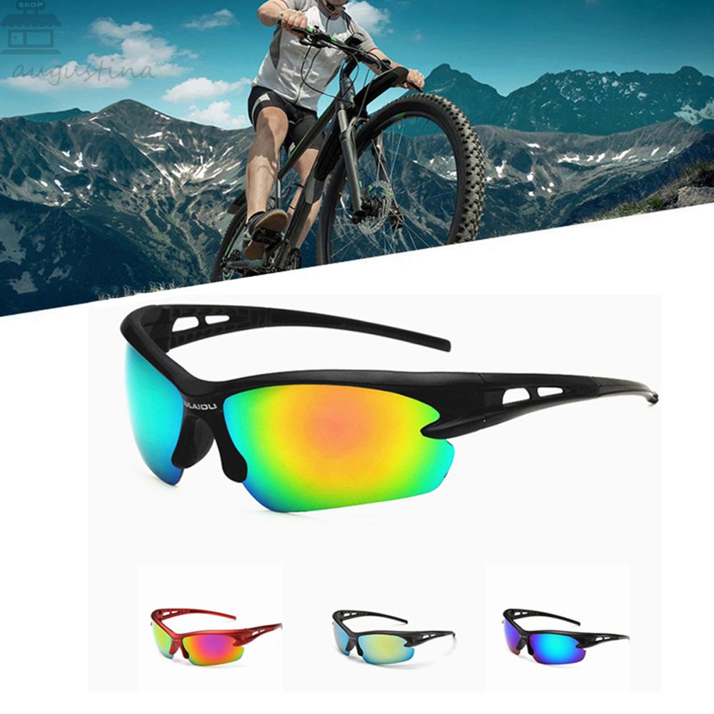 Kacamata Bersepeda AUGUSTINA Peralatan Bersepeda Fashion Bersepeda Lari Pria Kacamata Memancing Golf Anti-Shock Bersepeda Eyewear